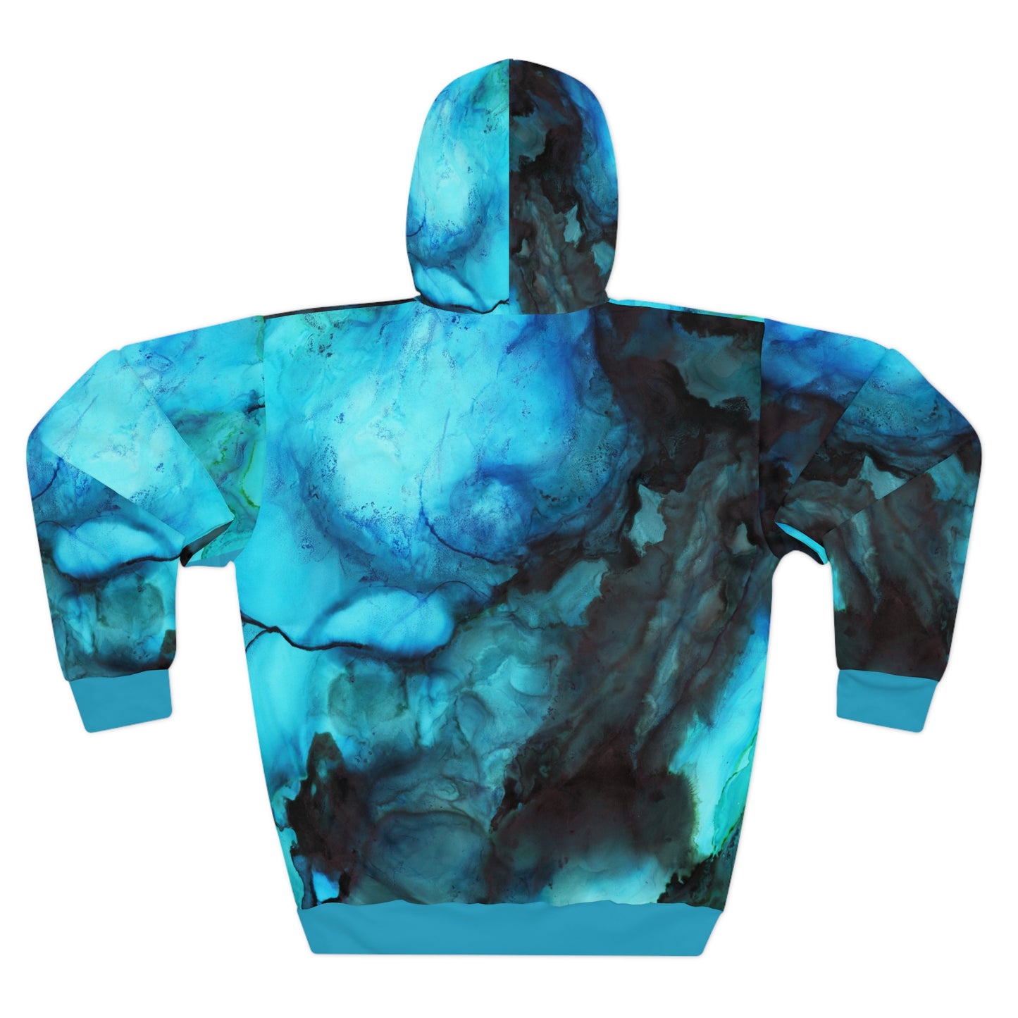 Ethereal Serpent: Alcohol Ink Snake Design Hoodie